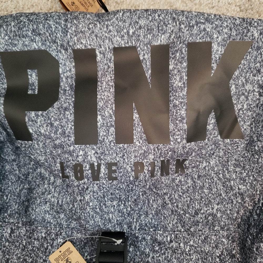 Victoria's Secret PINK brand  DUFFLE / Sling Bag Gray & Black NEW